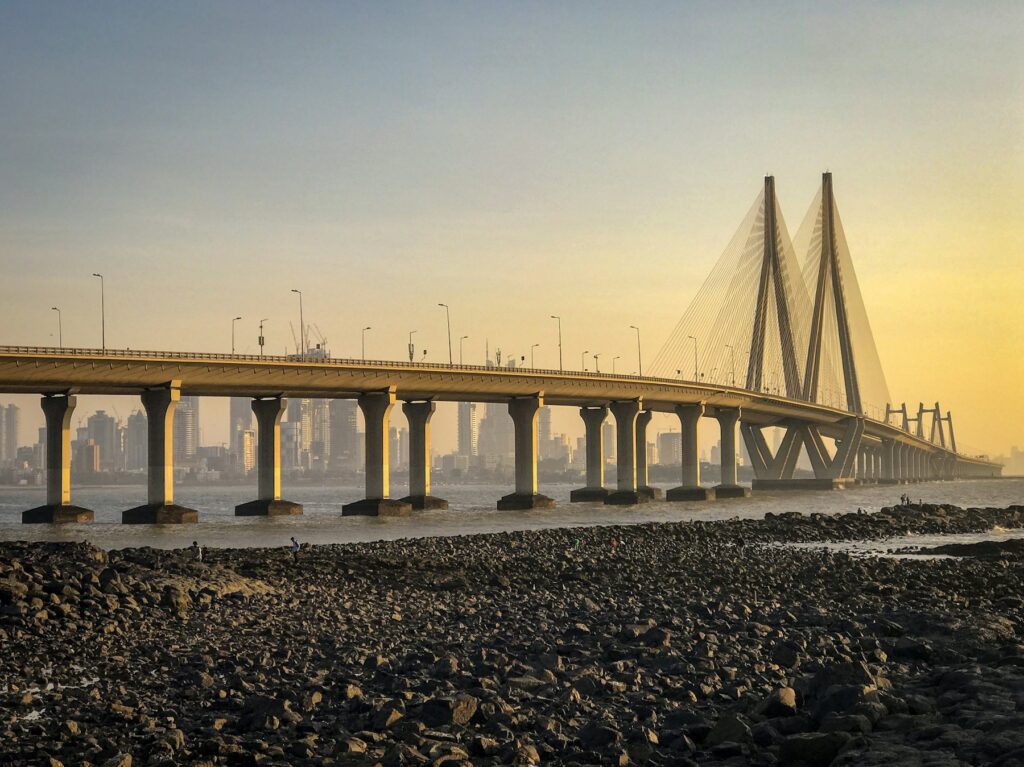 Bandra–Worli Sea Link, Mumbai, at golden hour